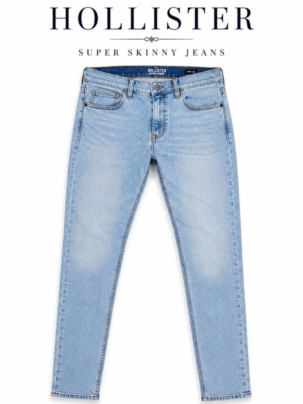 Hollister Super Skinny Jeans Men’s 30x30 Light Wash Stretch Denim Pants